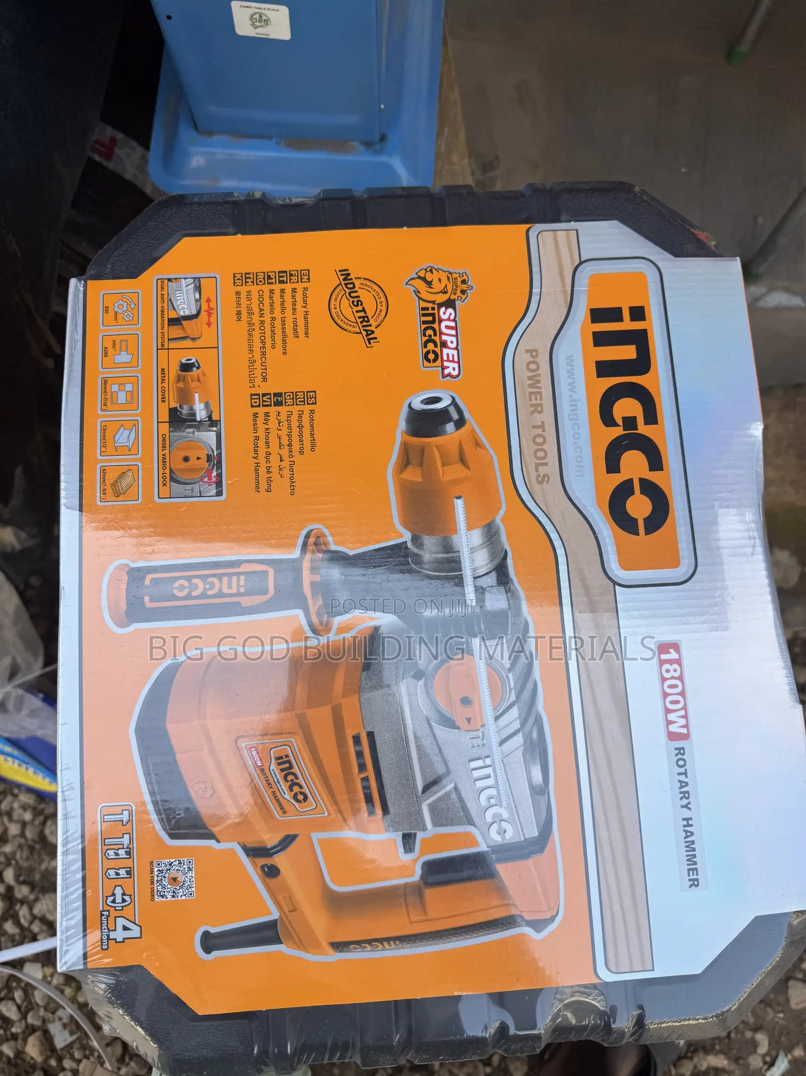 Ingco Rotary Hammer 1800w, 36m