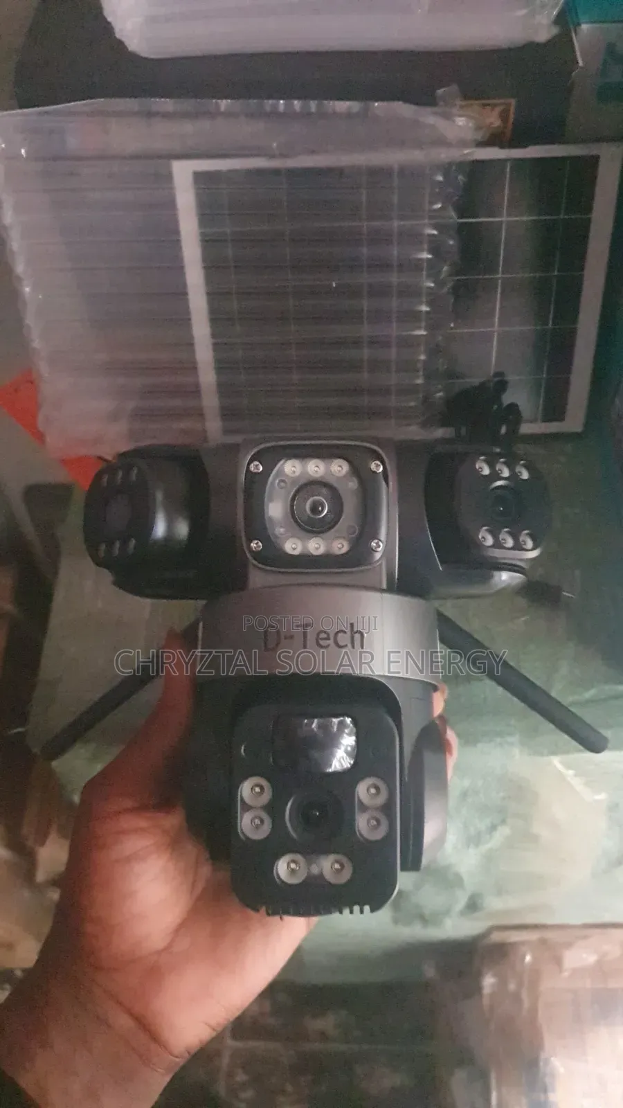 3in1 PTZ Auto/Manual Rotation Solar Camera With 6 Batteries,Mobile App