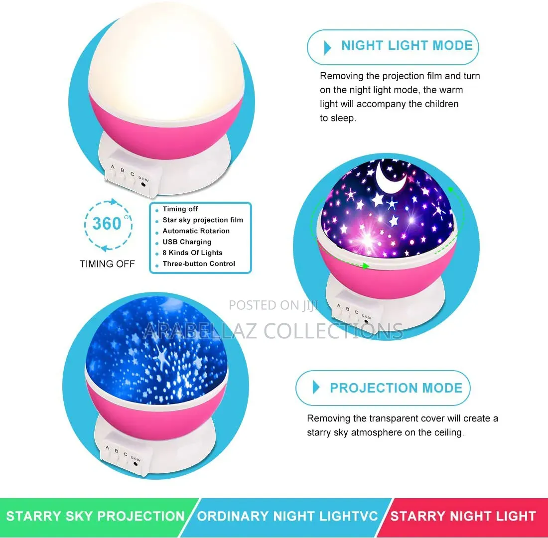 Lamps for Bedroom Romantic 360 Degree Rotating Star Projector Lights