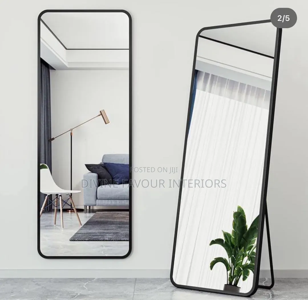 Wall/Standing Mirror - Black Frame