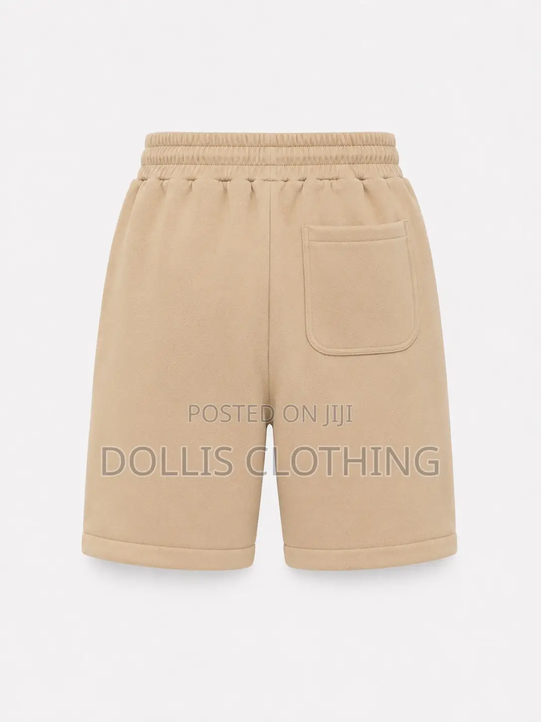 Premium Sand Beige Utility Fleece Shorts