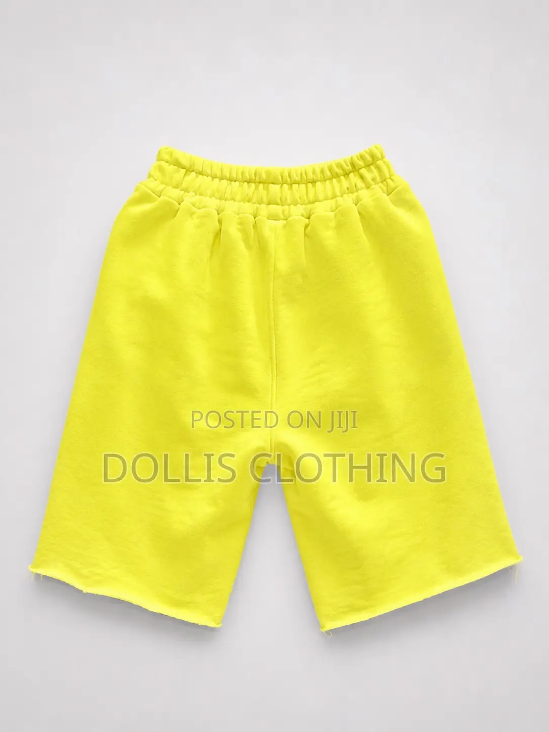 Neon Yellow Athletic Fleece Shorts