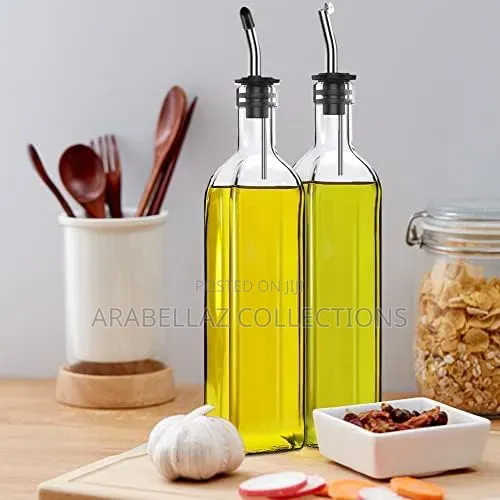 2 Pack 17oz Oil Dispenser Set Oil Bottles
