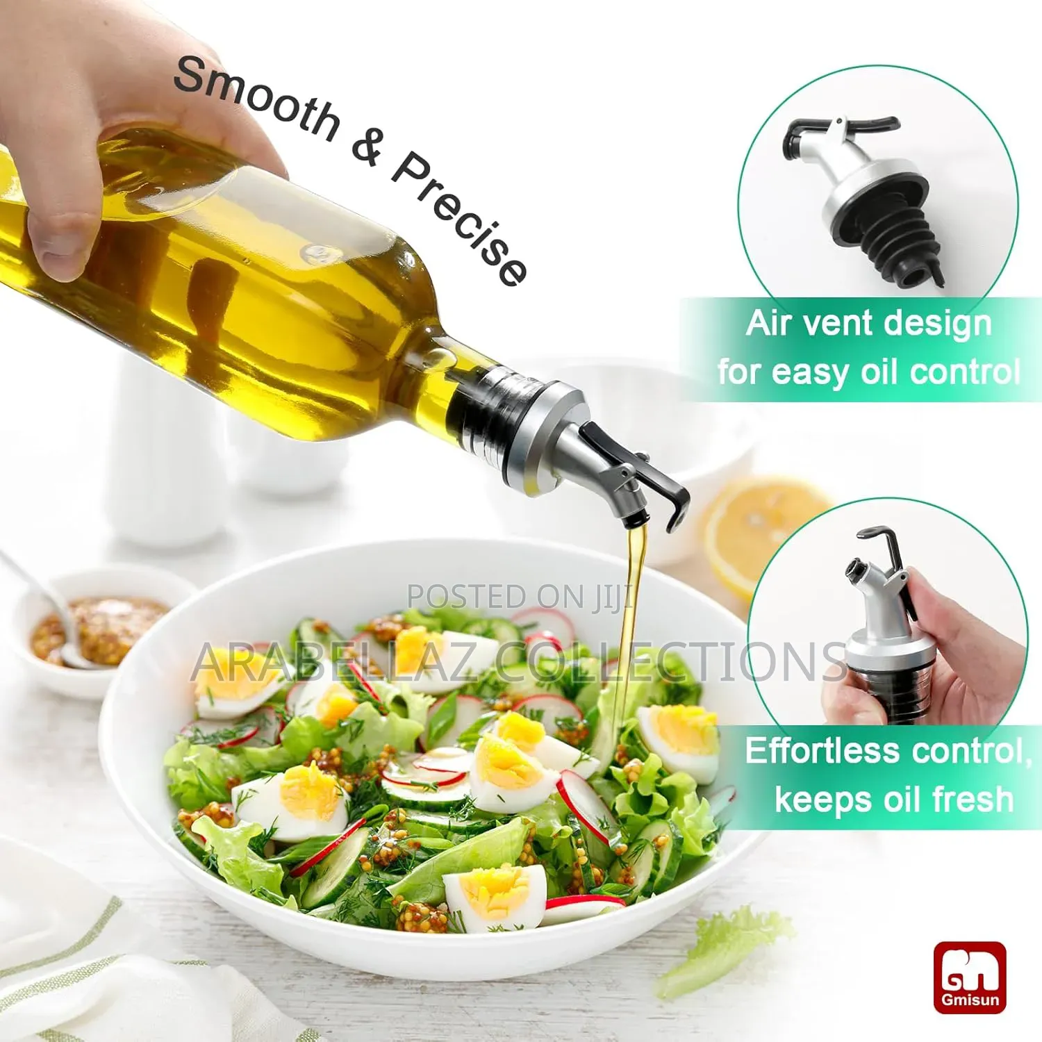 2 Pack 17oz Oil Dispenser Set Oil Bottles