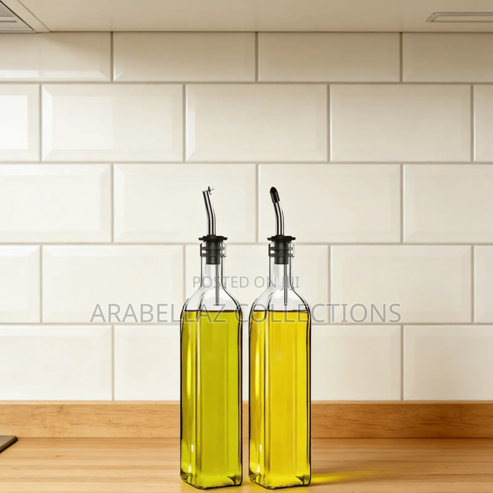 2 Pack 17oz Oil Dispenser Set Oil Bottles