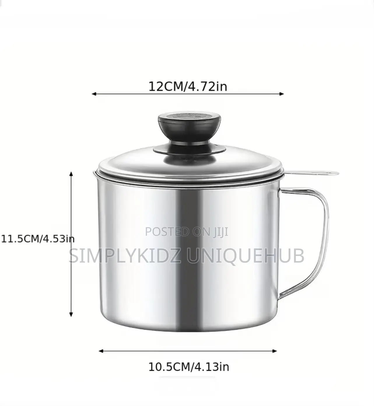 Stainless Steel Oil Storage Pot With Lid