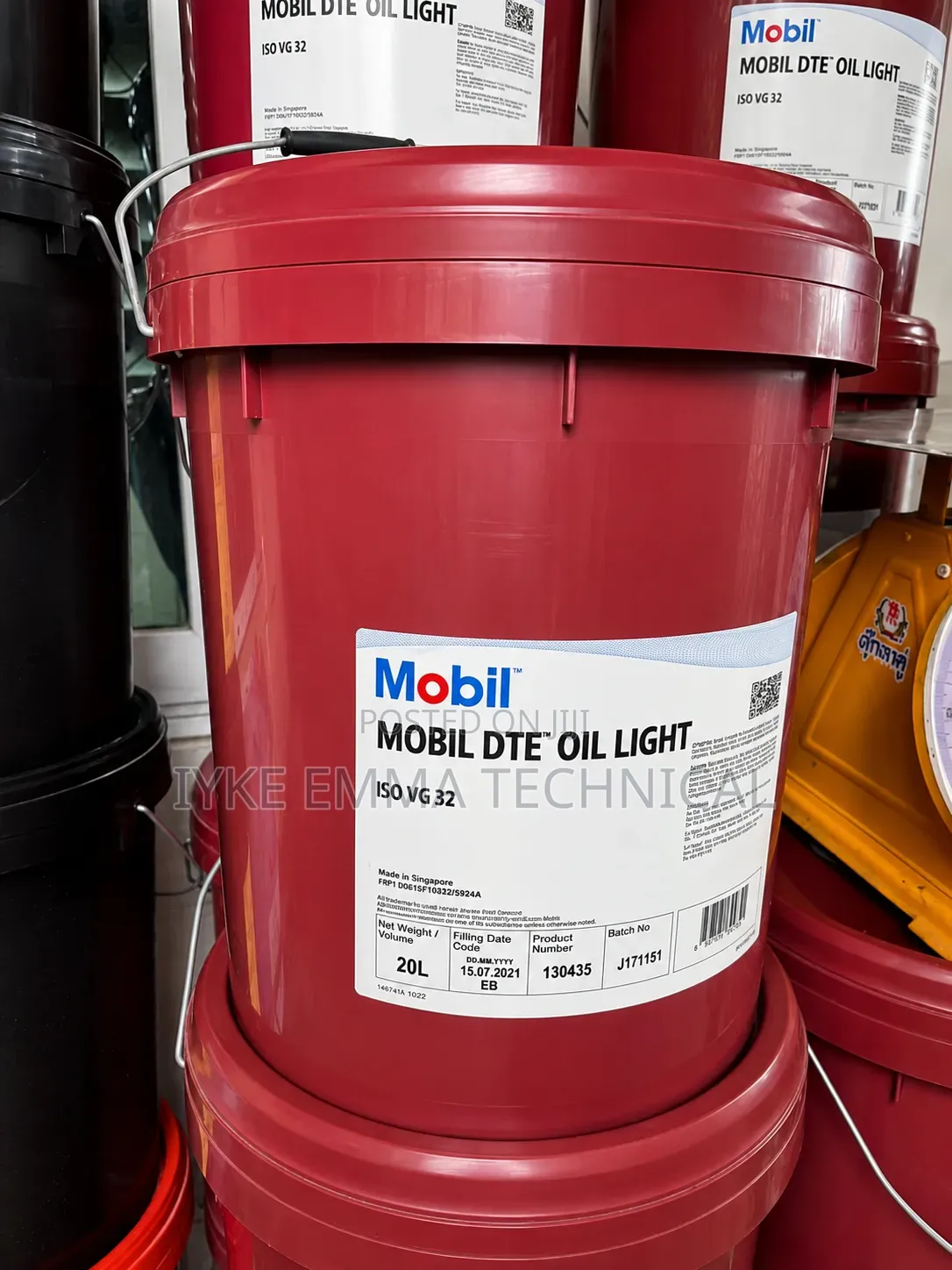 Mobil Dte Oil Light Iso Vg 32 20 LTRS Pail