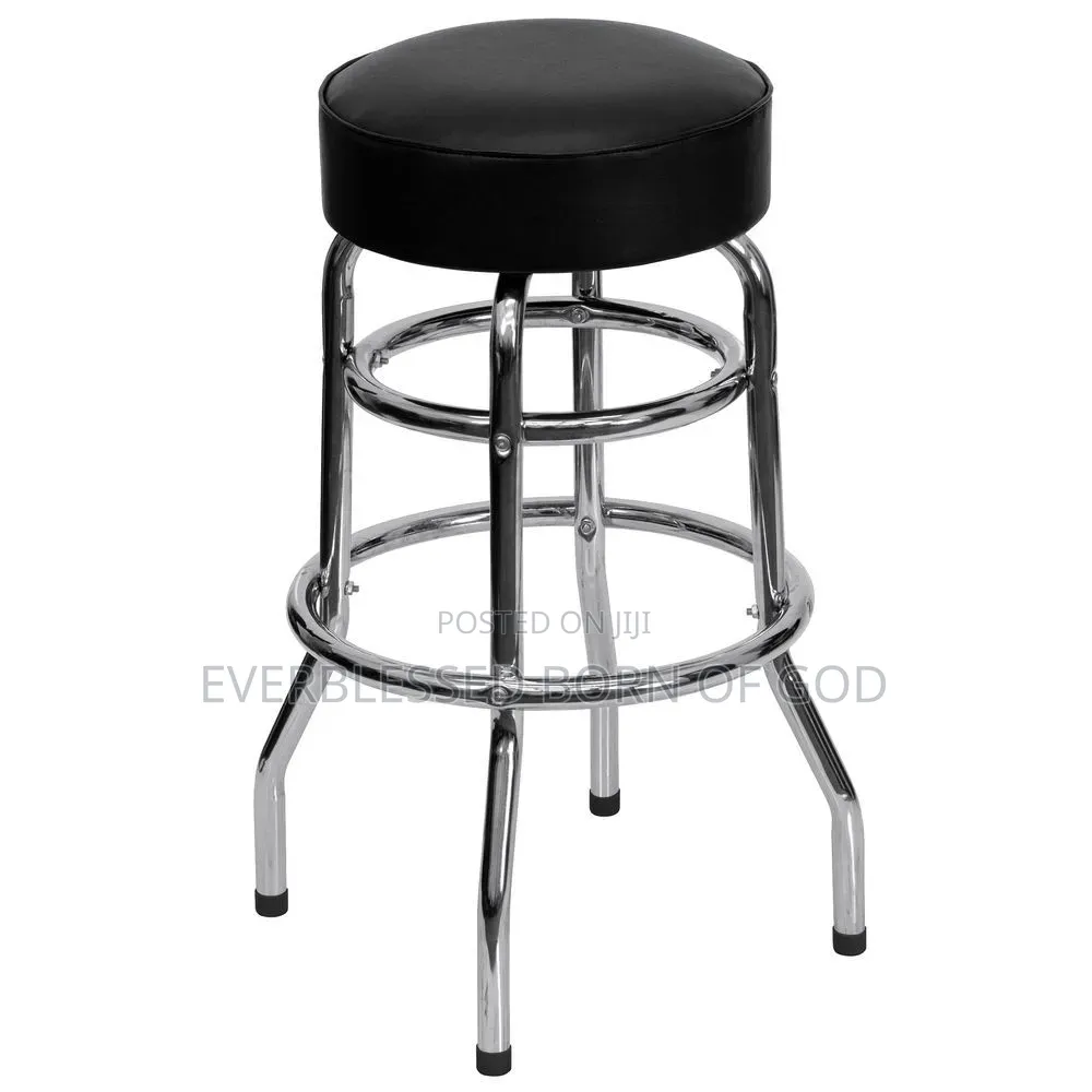 Black Quality Brand New Leather Seat Diner Bar Stool