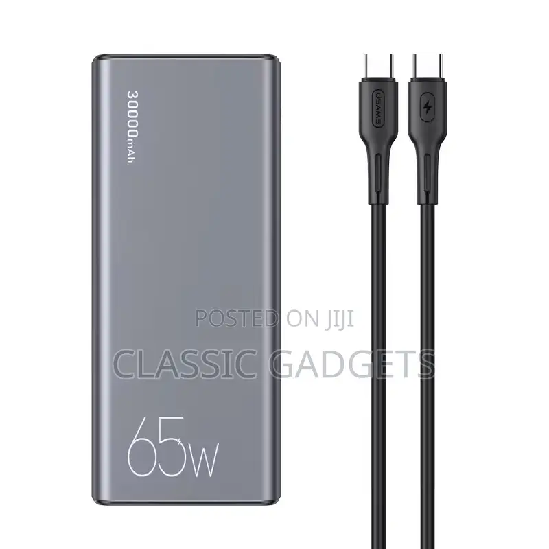 Usams 30,000 Mah 65w Power Bank for Laptops and Mobile Phones