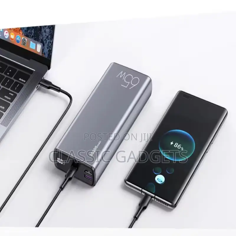 Usams 30,000 Mah 65w Power Bank for Laptops and Mobile Phones