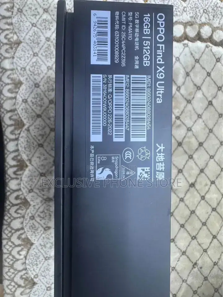 New Oppo Find X9 Ultra 512 GB Black