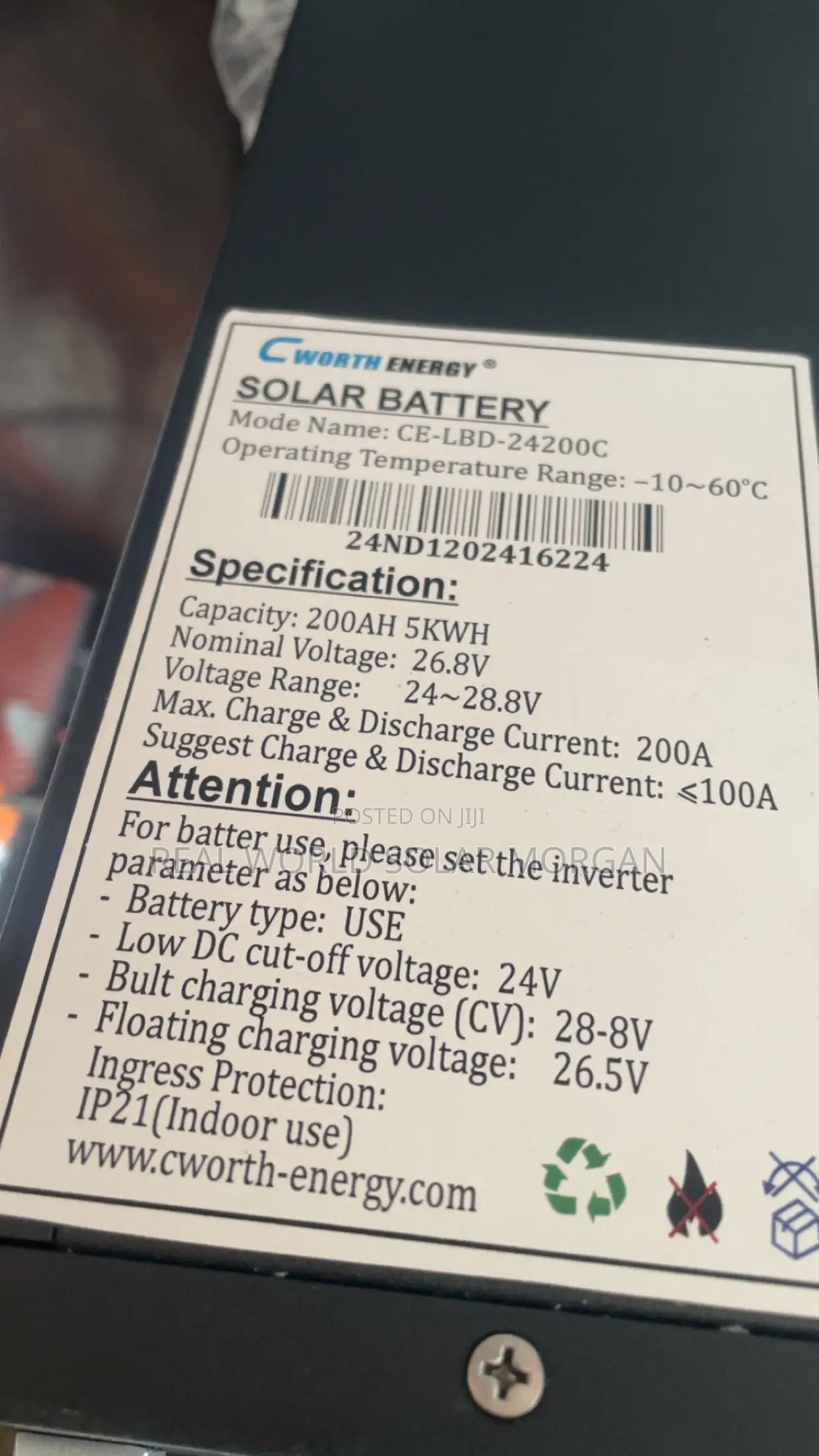 5kwh Cworth Lithium Battery — Power That Never Quits