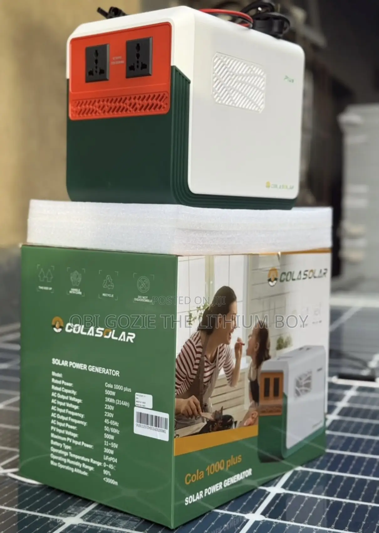 1kwh Cola Solar Pro Plus 500watts Best Importer and Distributor