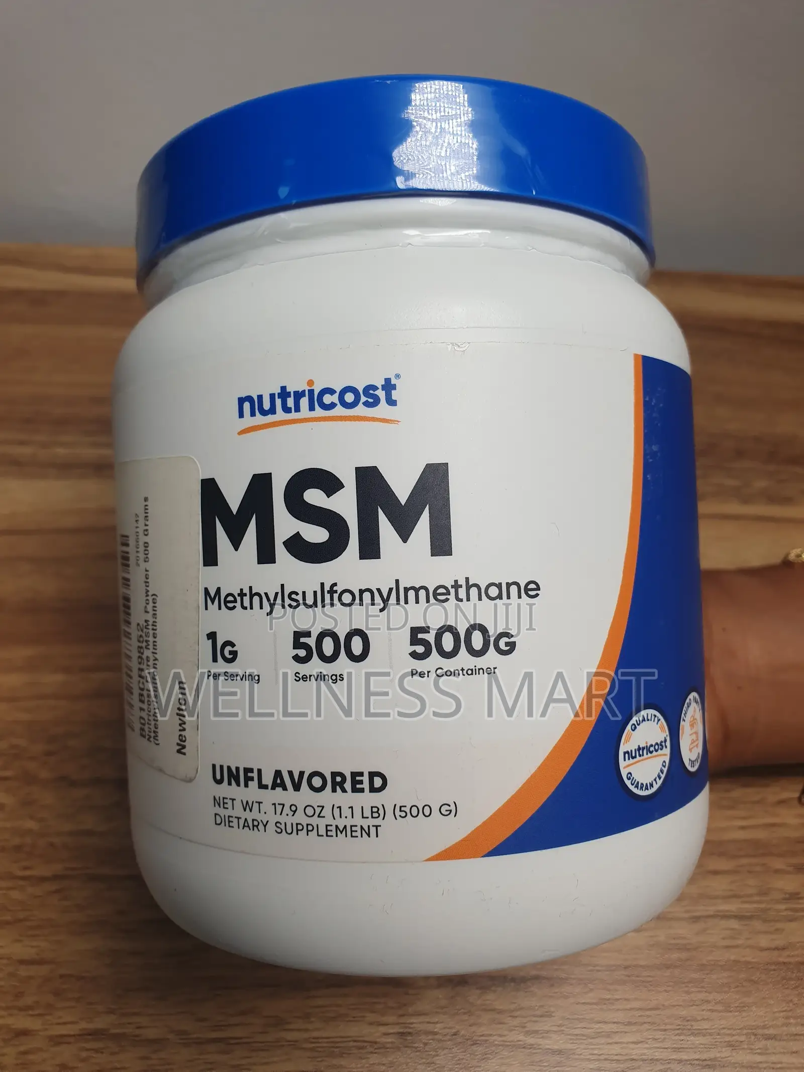 Nutricost MSM Powder 500g - Joint Relief, Skin, Hair Nails