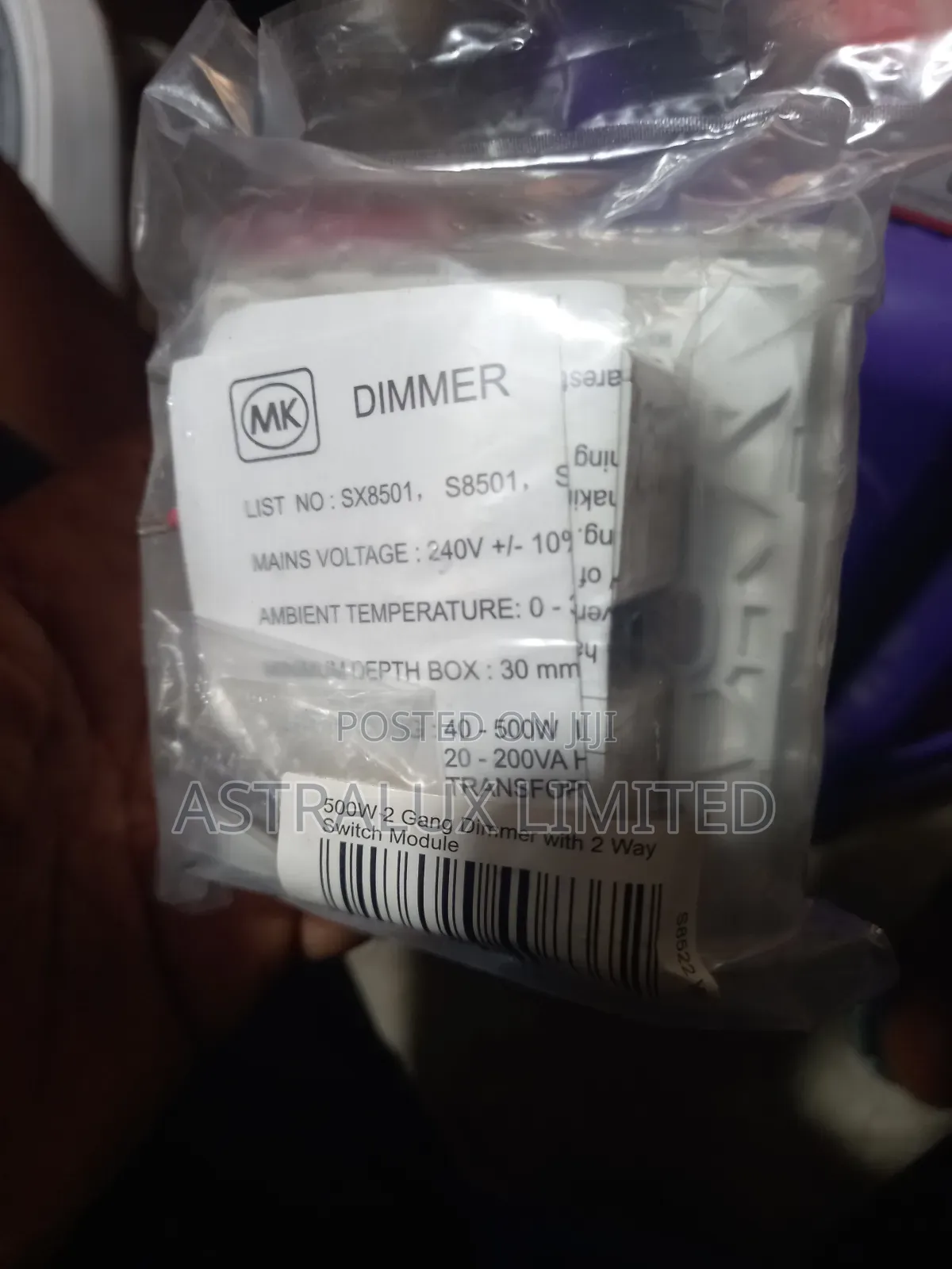 Mk 2 Gang Switched 500w Dimmer Switch