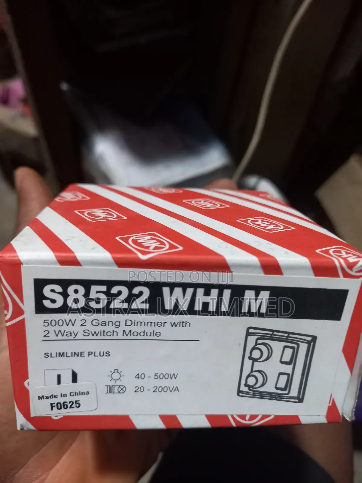 Mk 2 Gang Switched 500w Dimmer Switch