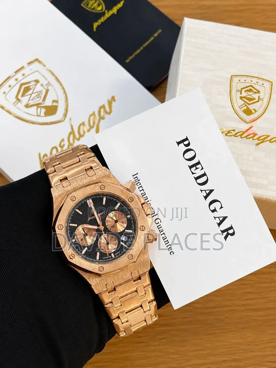 Poedagar Chain Strap Working Chronograph Water Resistance Wristwat