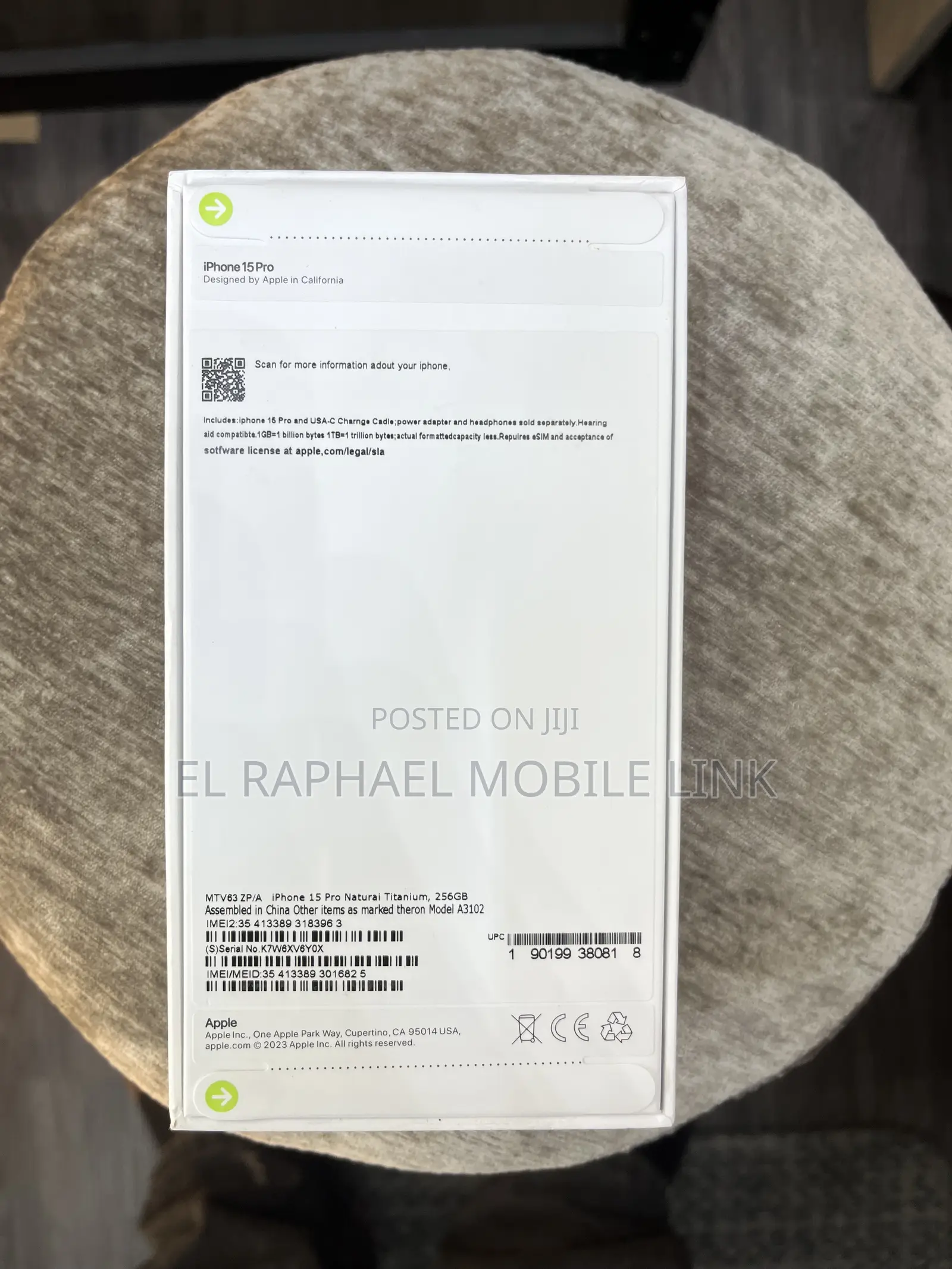 New Apple iPhone 15 Pro 256 GB Black