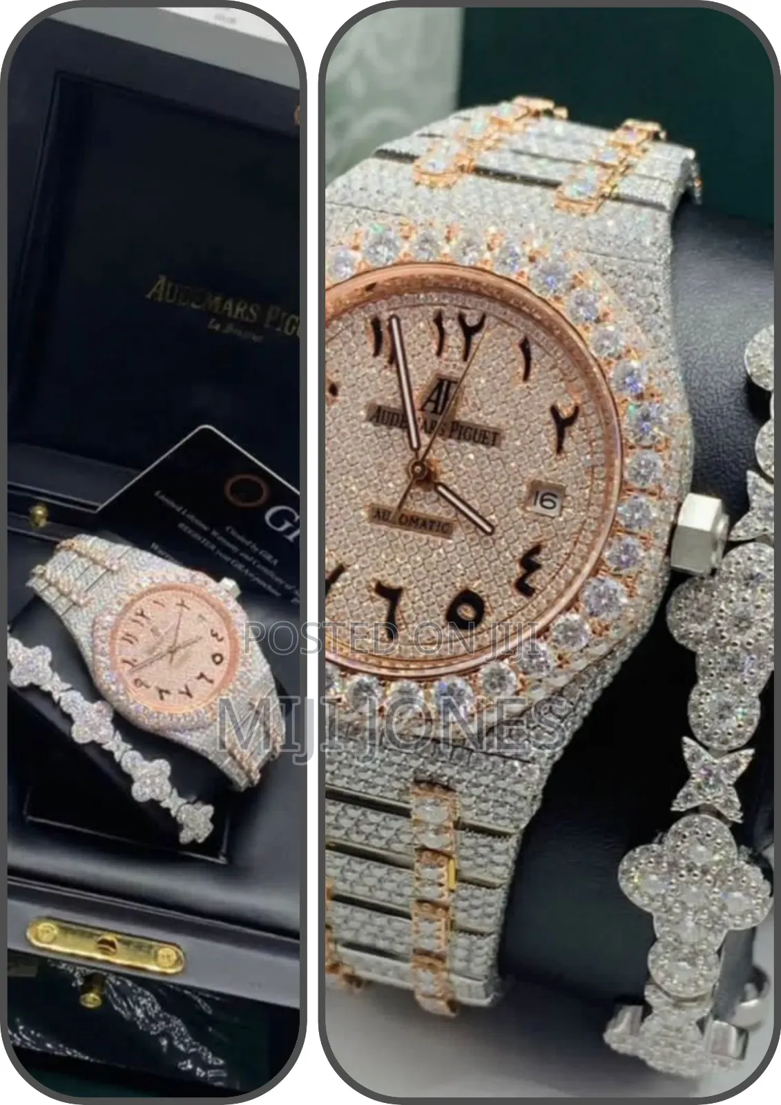 Audemars Piguet Inspired Bling Watch in Arabic Dial - Iced Out