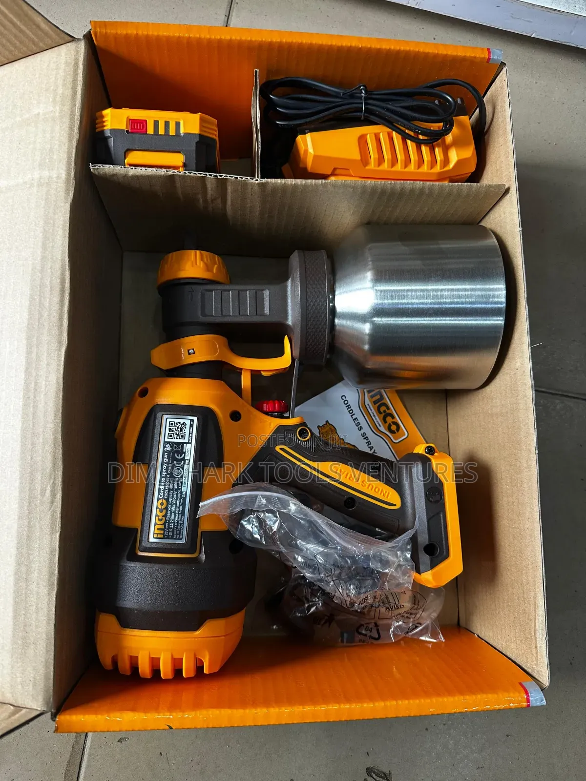 Ingco Cordless Spray Gun Stainless Steel Tank(Model Csgli20042)