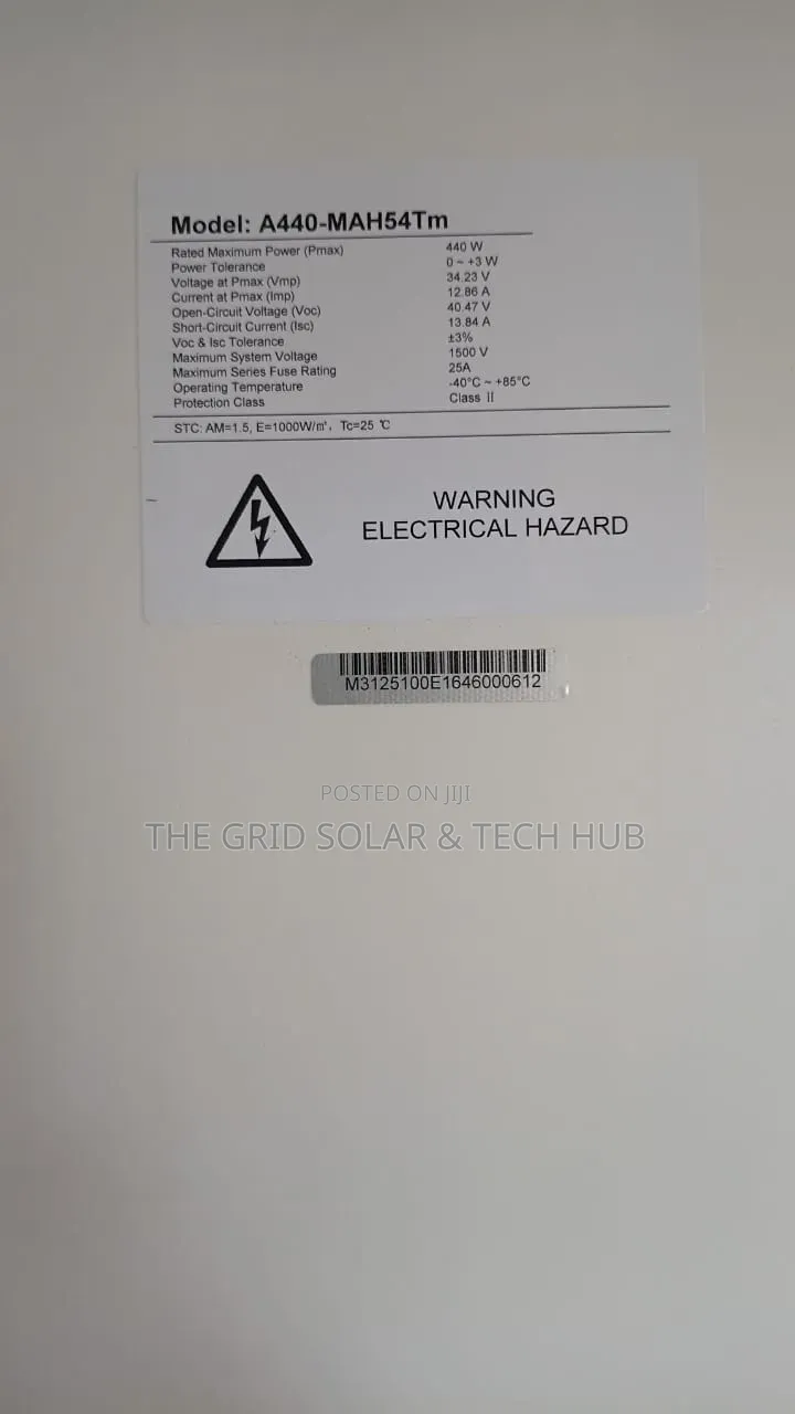 Brand New Aiko 440w N-Type Abc Solar Panel (Premium Series)
