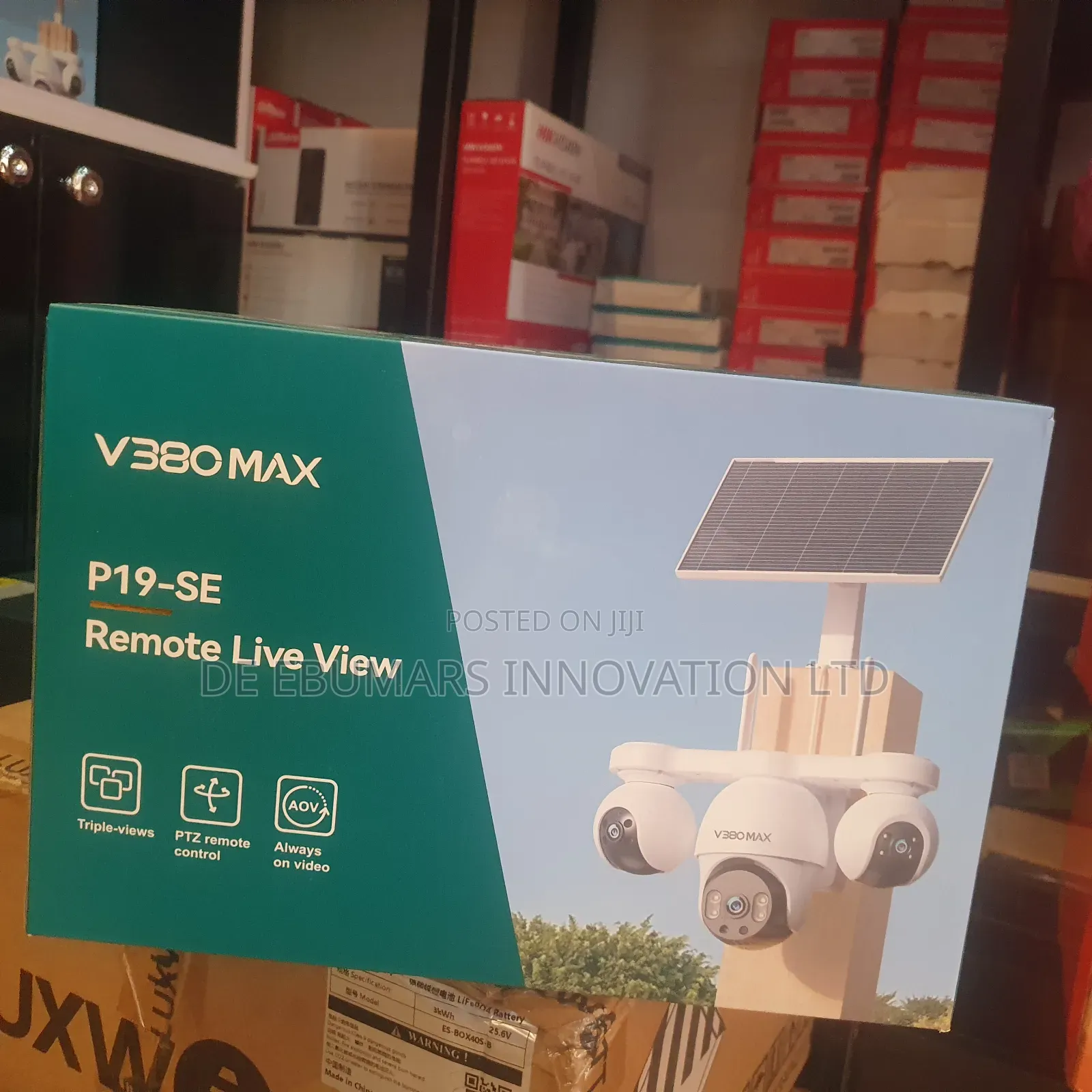 V380max Triple Lens Solar PTZ Camera