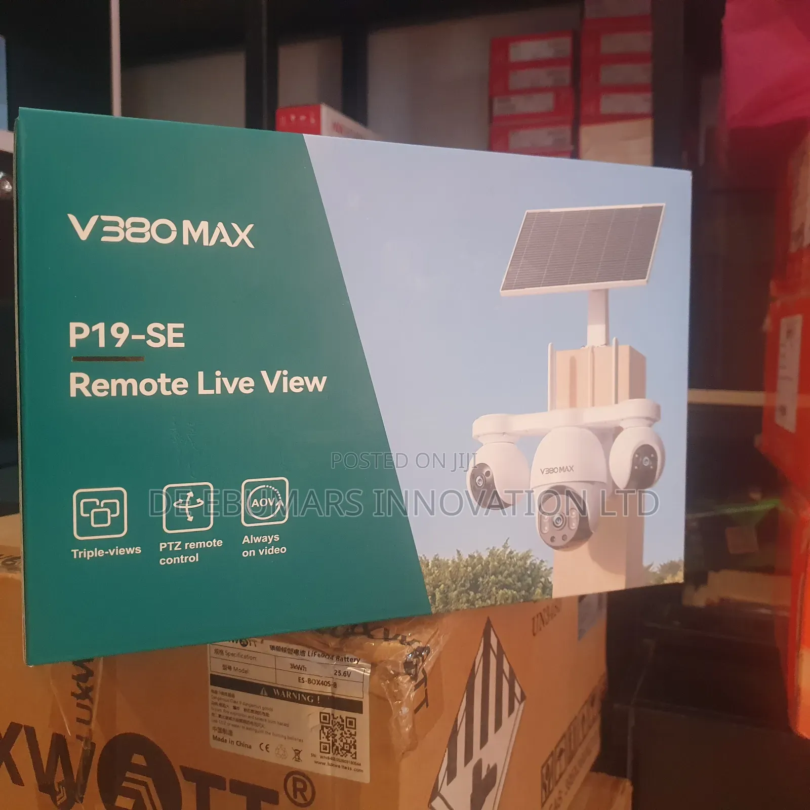 V380max Triple Lens Solar PTZ Camera