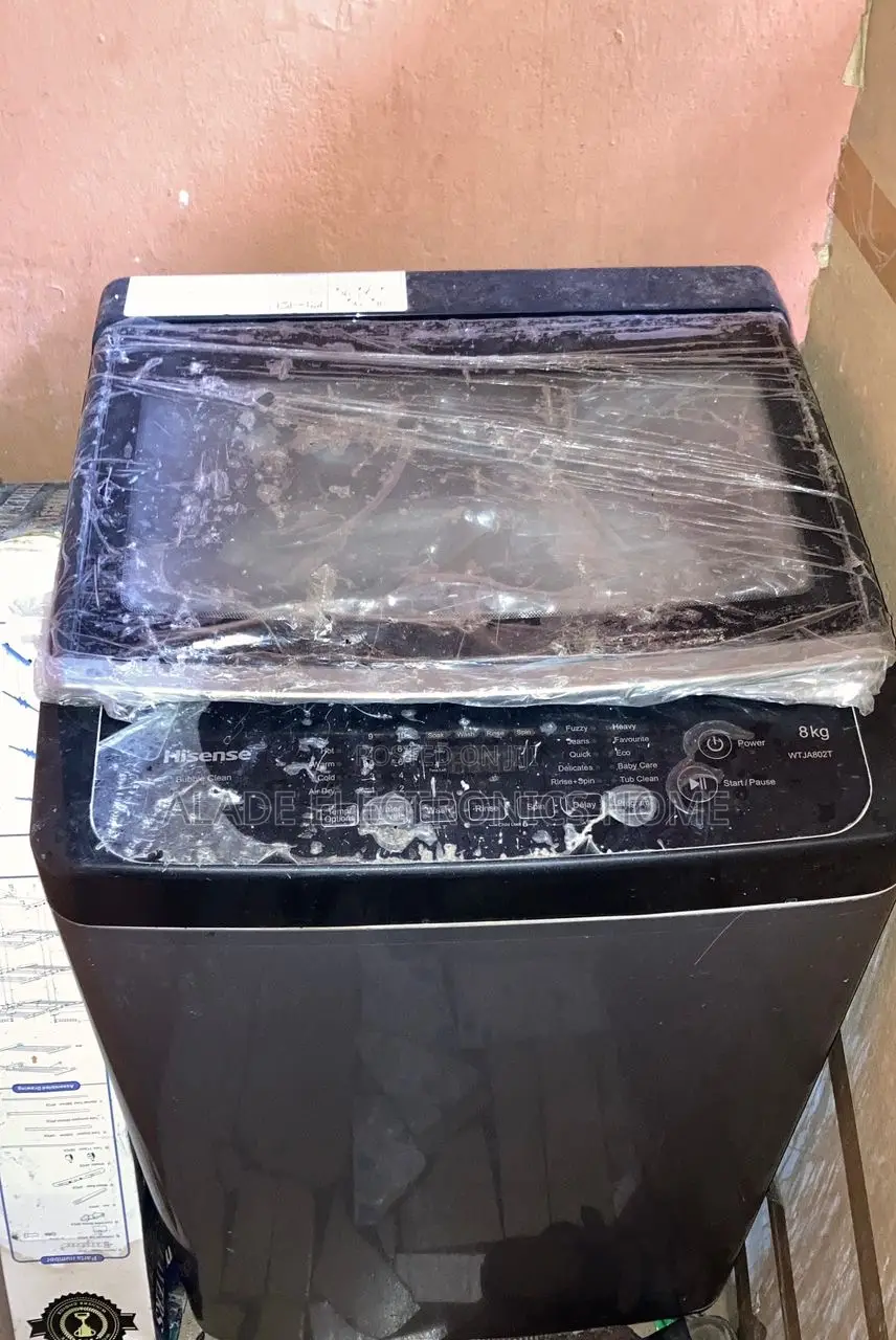 8kg” Hisense Top Load Automatic Inverter Washing Machine. With Pipes