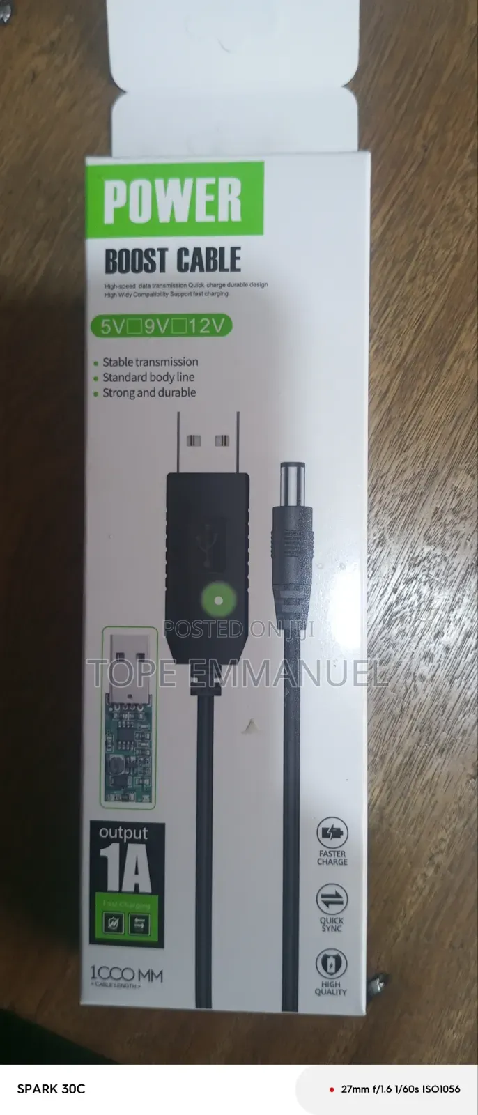 Power Boost Usb 9v/12v Converter Cable