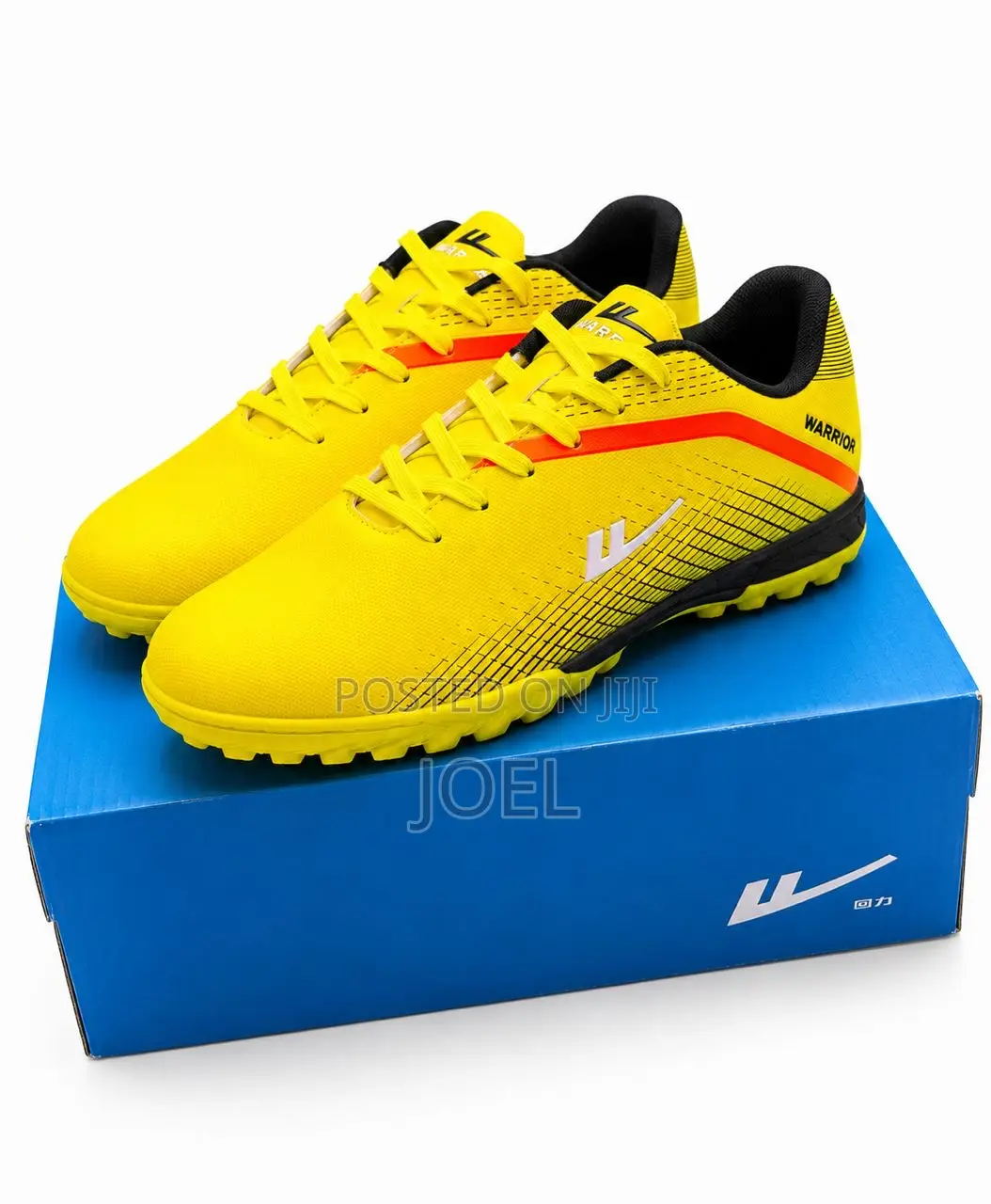 Warrior Neon Yellow and Orange Turf Soccer Shoes