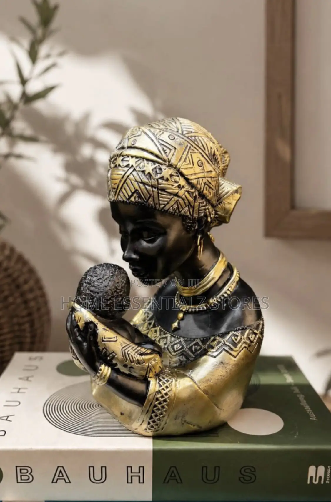 Mother Child African Sculpture - Cultural Heritage Decor.