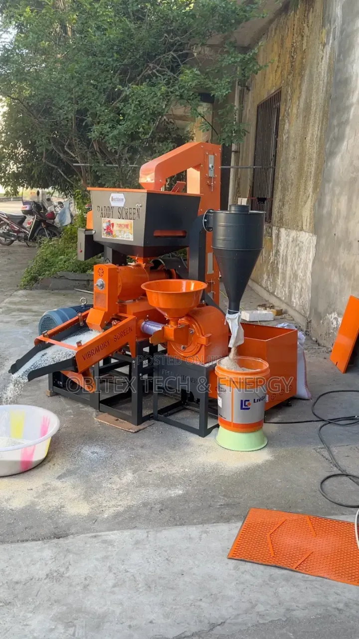 5-in-1 Automatic Rice Milling Machine With Elevator – 600kg/Hr – 11kw