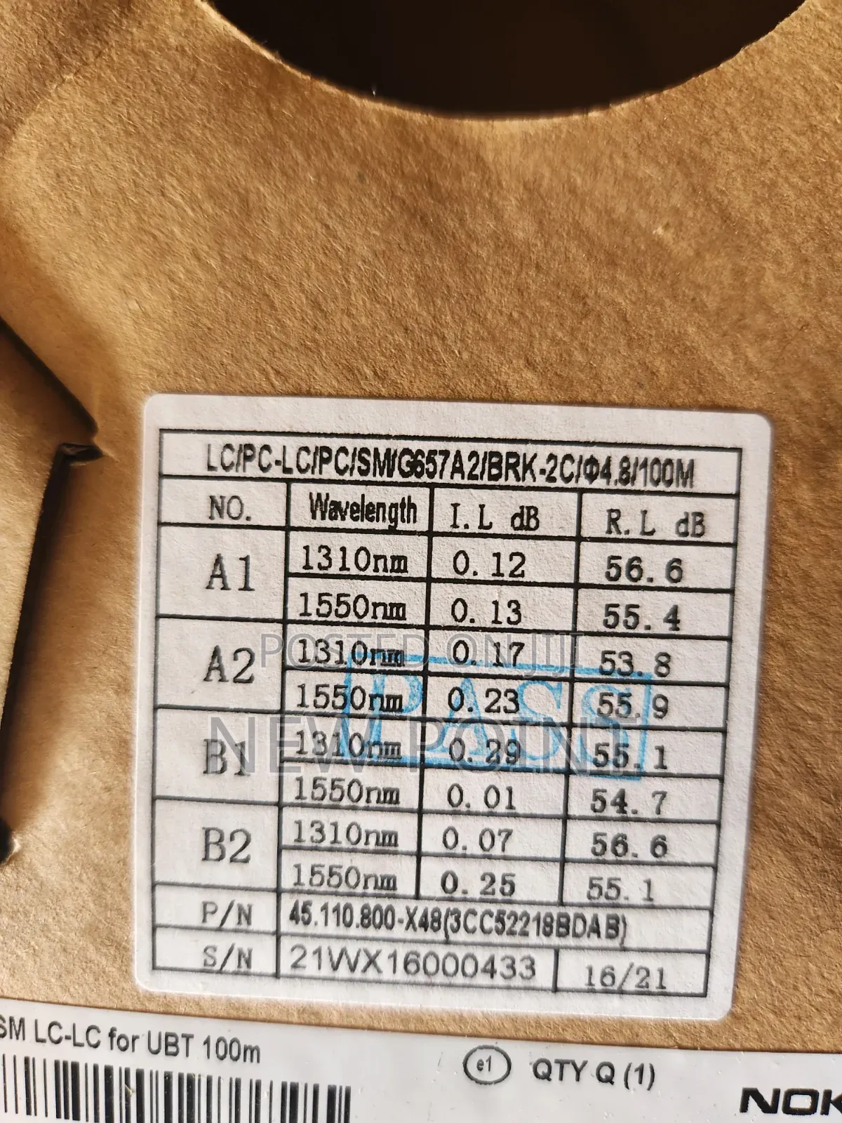 100m Sm DLC-DLC Fiber Optic Patch Cable (G657a2, 4.8mm, 2c Outdoor