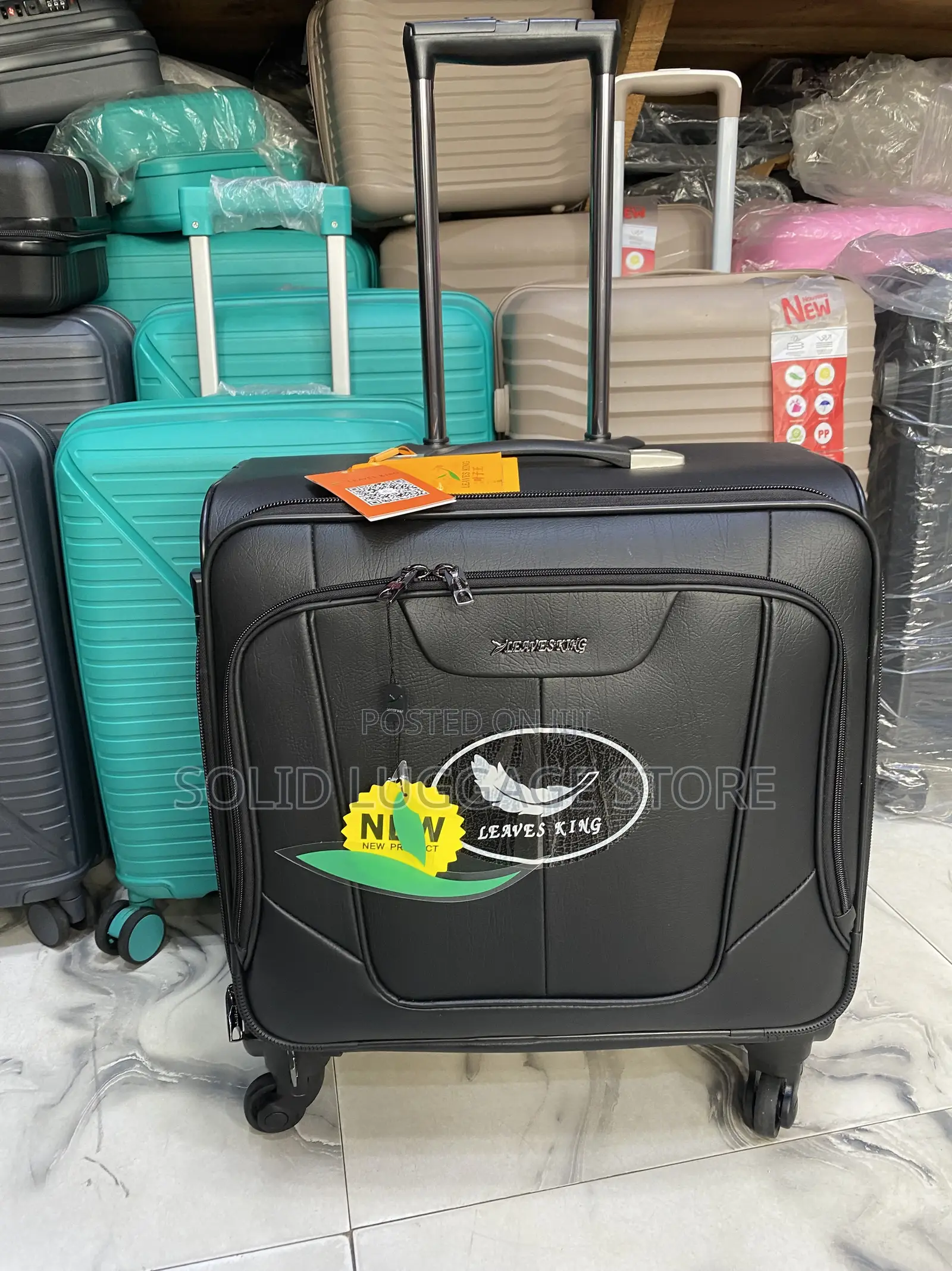 Leaves King Leather Hand Luggage Size