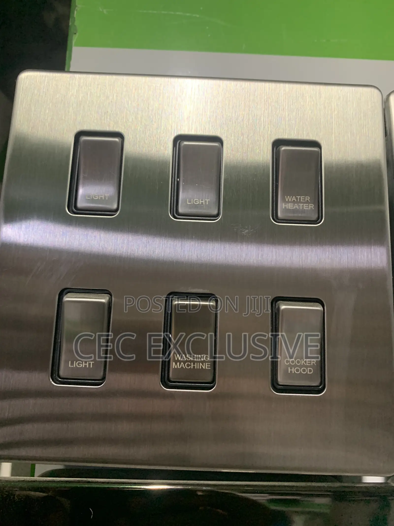6gang Stainless Brush Panel Switch