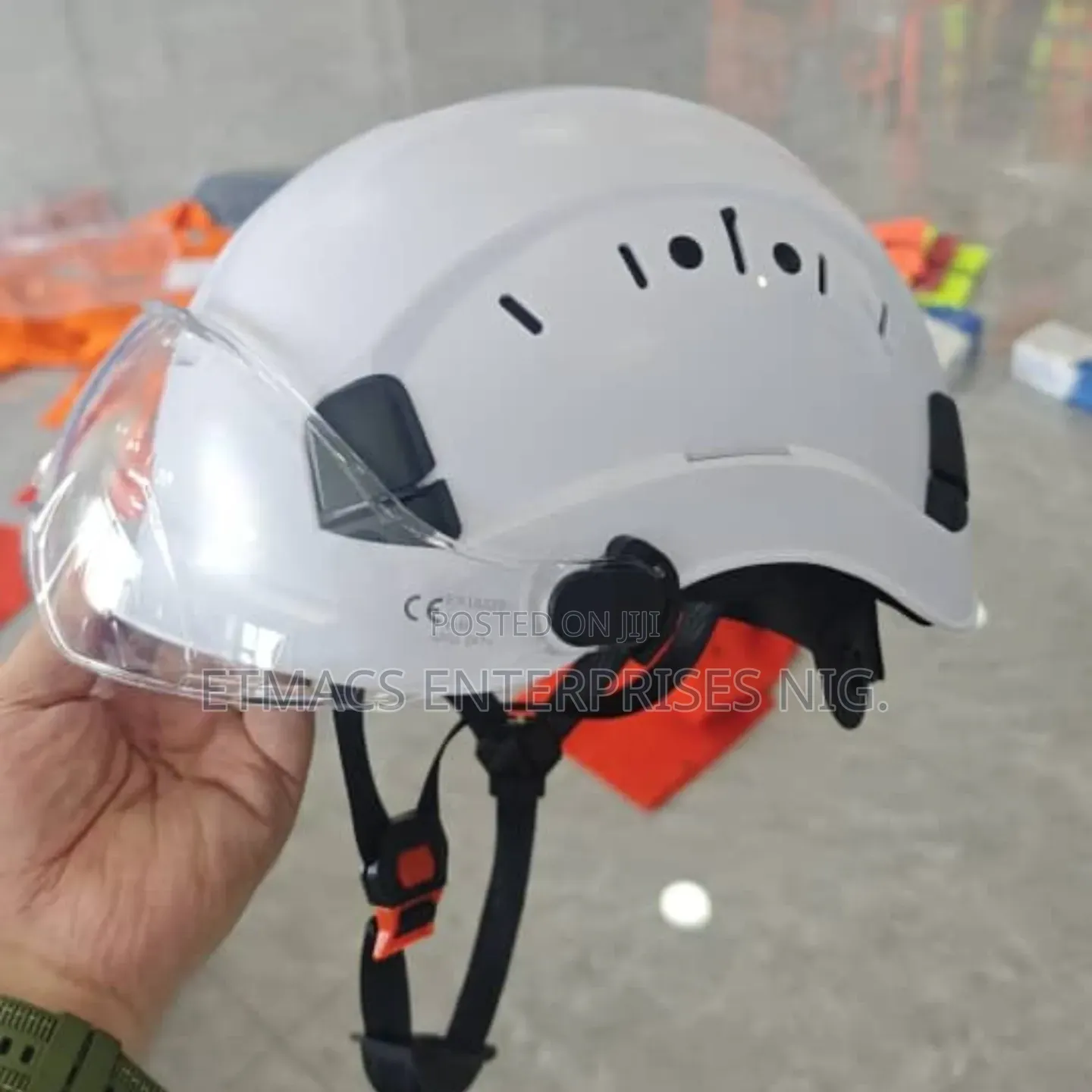 Helmet With Four Chin Strap