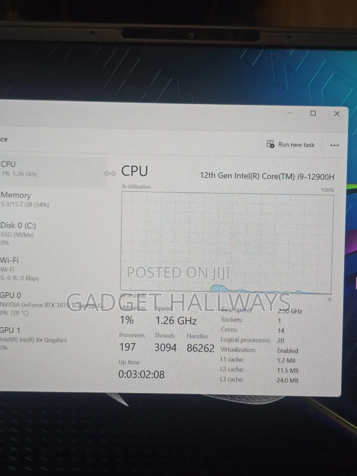 Laptop Asus ROG Zephyrus M16 GU603HR 16GB Intel Core i9 SSD 1T