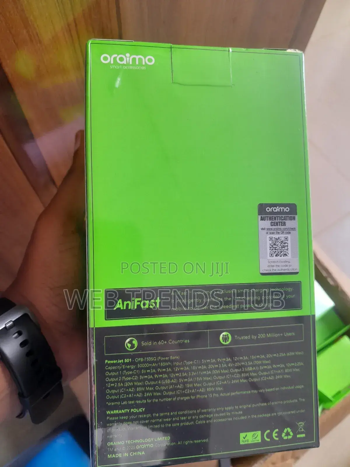 Oraimo Power Jet 501 - 85w Laptop and Phones Powerbank (Opb-750sq)
