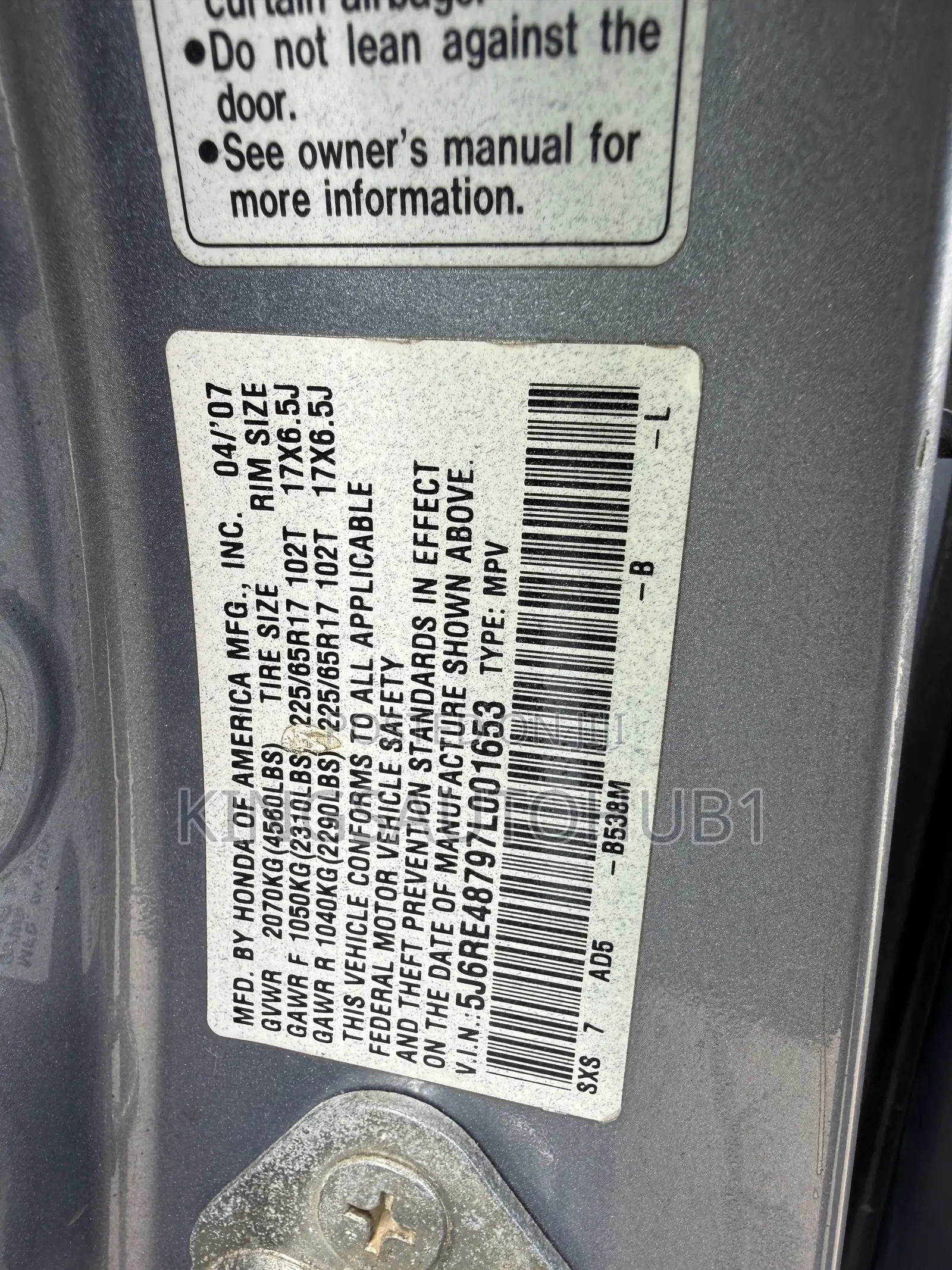Honda CR-V 2007 Blue