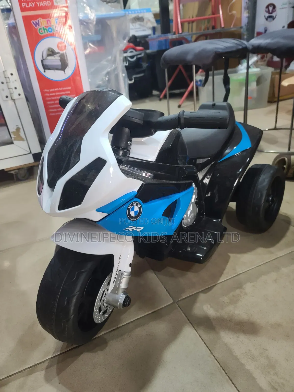 Kids Ride-on Motorcycle 3-Wheel Battery Bike With Music