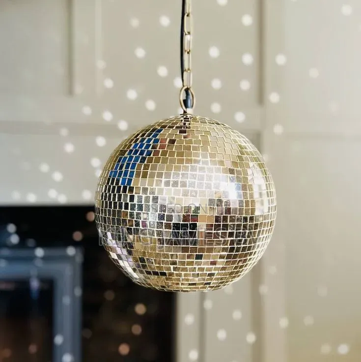 Rotating Disco Pendant Light – Shine Reflect in Style