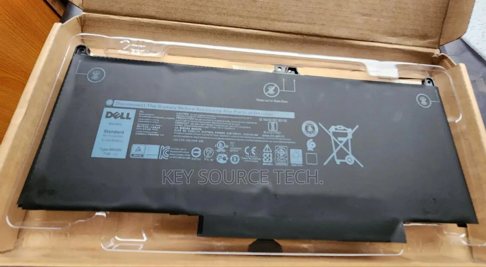 Battery for Inspiron 7300 7306 2-N-1 Black Series P96g P97g 60wh Mxv9v