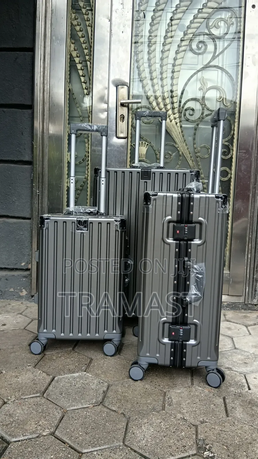 Premium 3pcs Aluminum Luggage Set Available in Ikeja