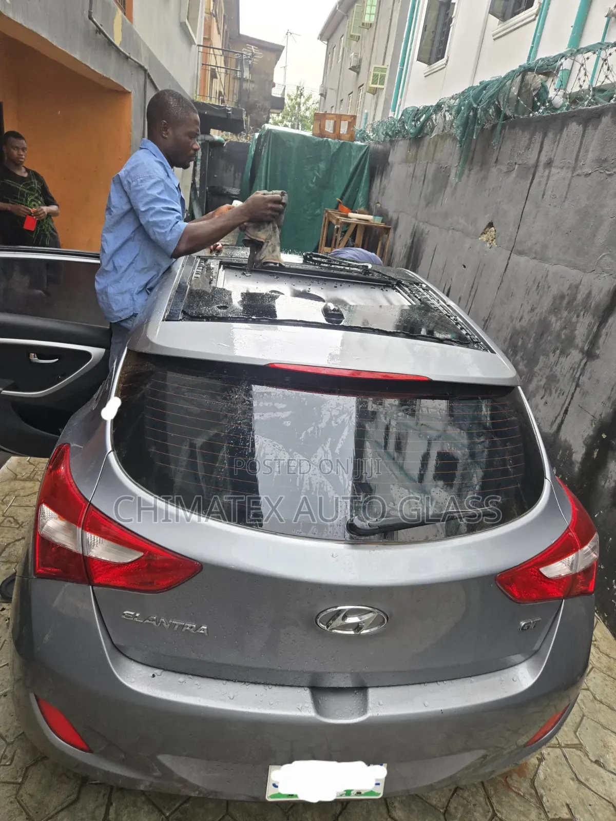Hyundai Elentra Gt 2016 Panoramic Roof Glass Installed at Chimatex
