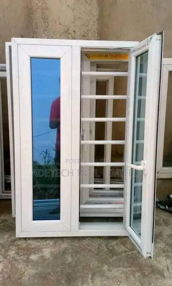 Desirable Aluminium Casement Window With Net and Burglary Proof
