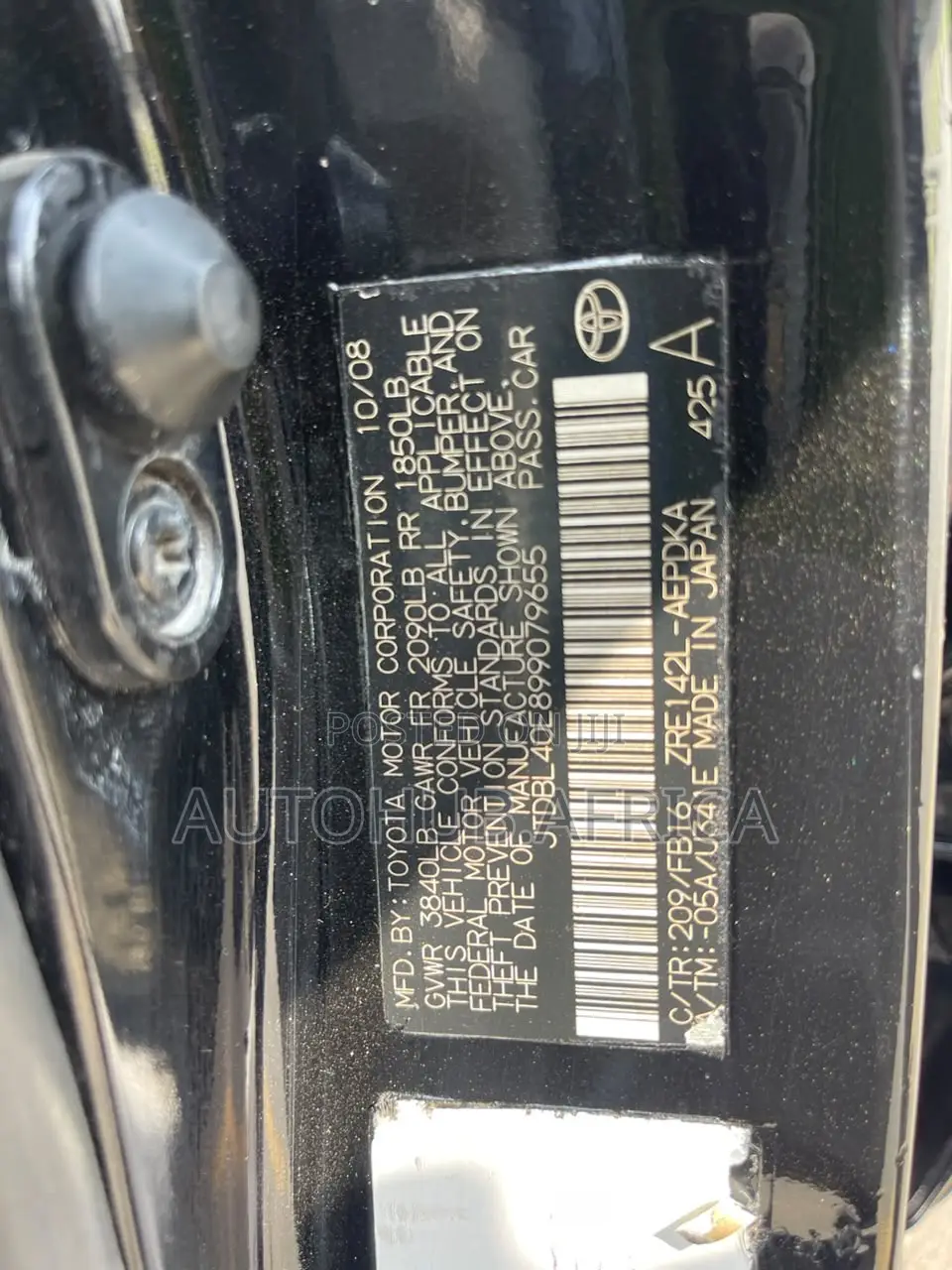 Toyota Corolla 2009 Black