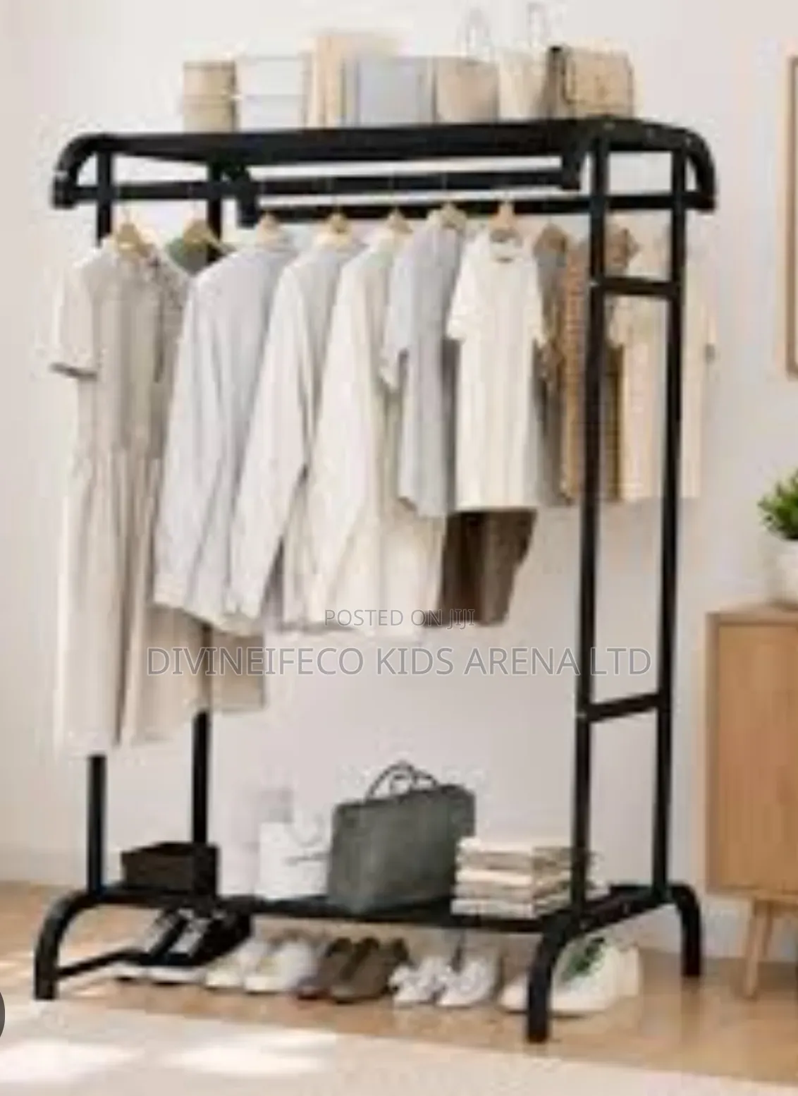 Heavy Duty Double Pole Clothes Drying Rack 70kg Stand