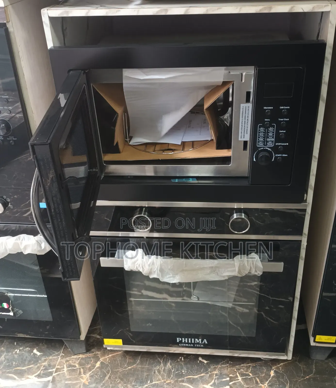 Phiima Built-in Electric and Gas Oven With Microwave 60cm 75l