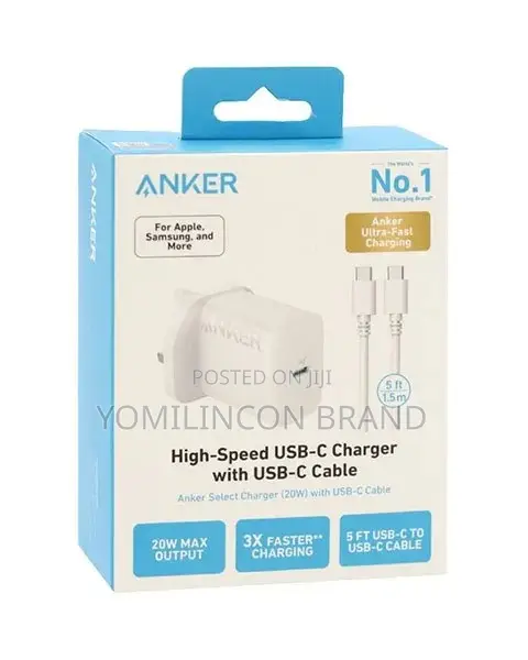 *Anker 20w Usb-C Charger + Cable*