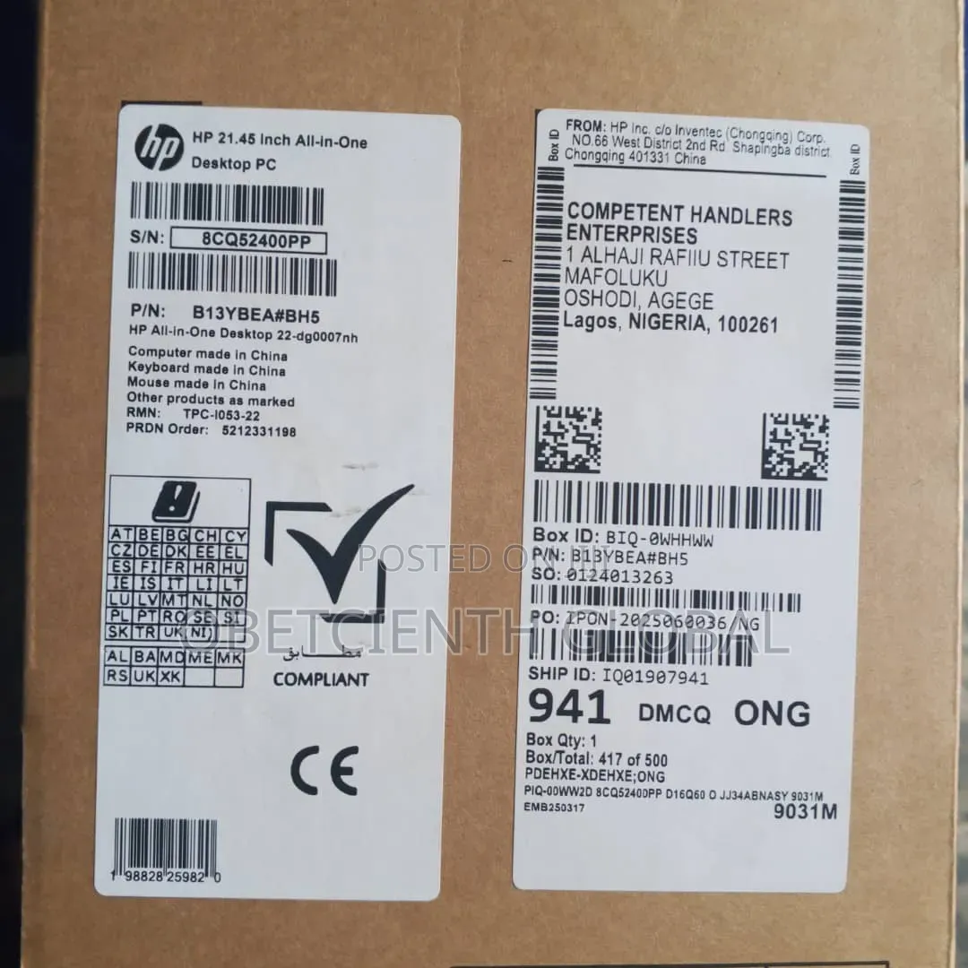 New Desktop Computer HP AiO 22 8GB Intel SSD 256GB